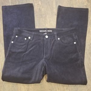 Michael Kors Black Suede Italian Leather Flare